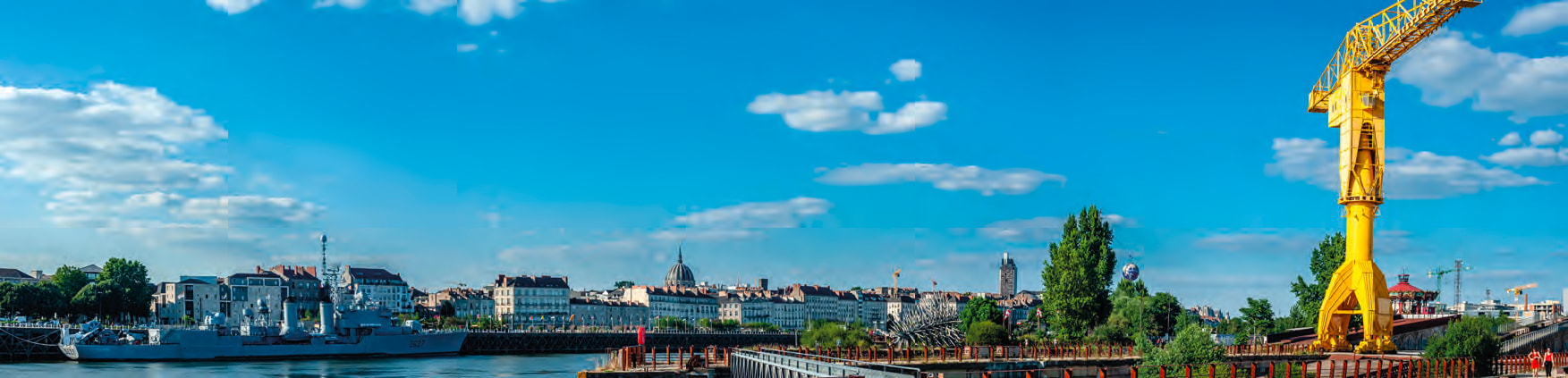 Photo de la grue jaune de Nantes