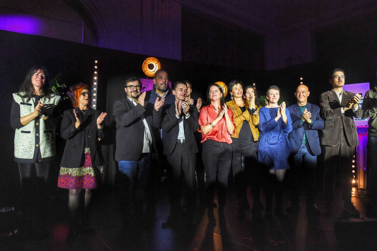 Photo du meeting de lancement de la campagne au Salon Mauduit à Nantes